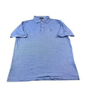 Peter Millar Collection Blue Stretch Roaring Fork Polo Size Large